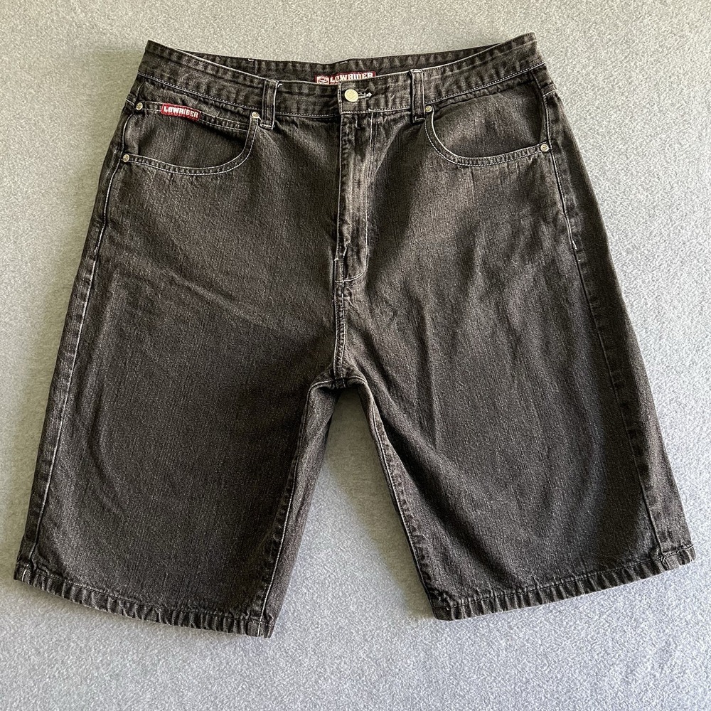 Lowrider Shorts Mens 40 Denim Streetwear Cholo Homies Baggy Classic Cars Vintage